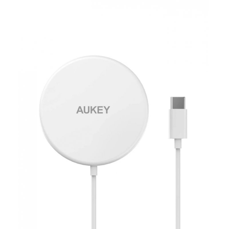 Aukey - Chargeur magnétique 15W sans fil Aircore Blanc