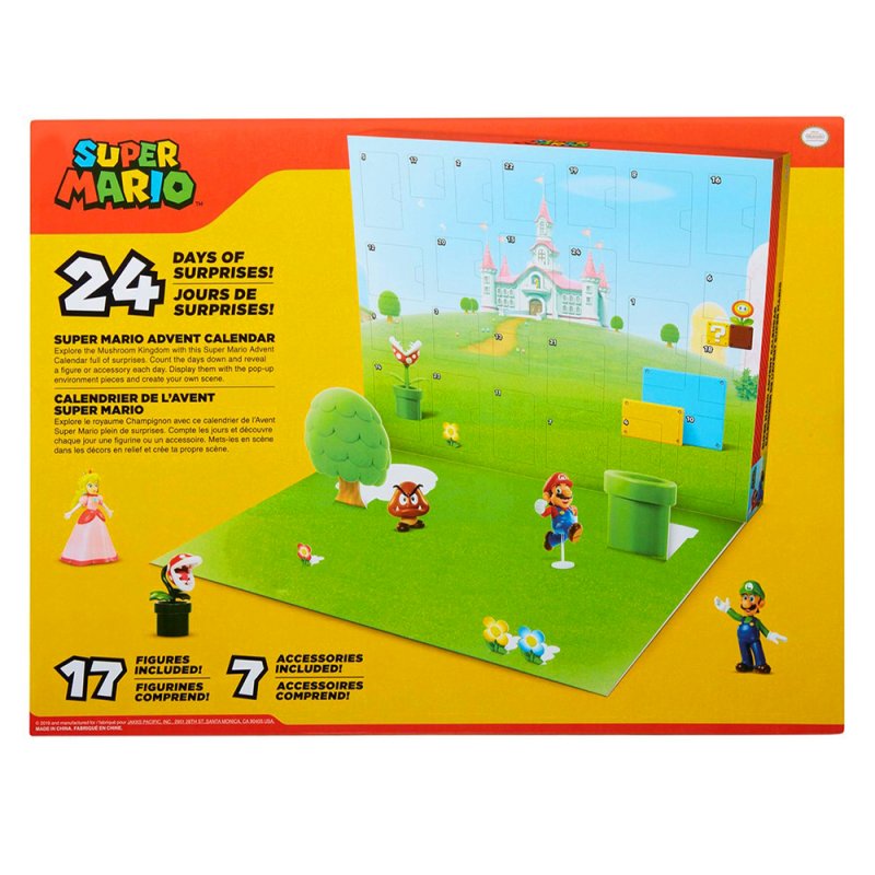 Nintendo - Calendrier de l'Avent Mario & Co. avec Mario doré et Bullet Bill doré