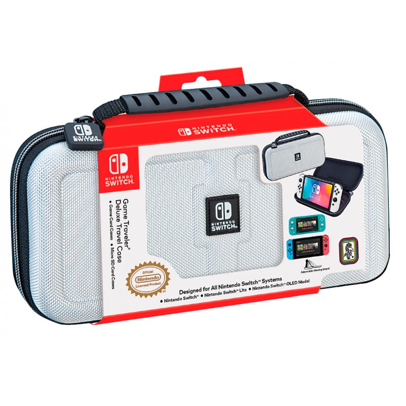 Nacon Game Traveller Deluxe Travel Case blanche pour Nintendo Switch, Switch lite et Switch OLED