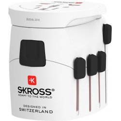 SKROSS - World Travel Adapter with Ground Plugs 7.0 AMP, with Schuko Topko Top