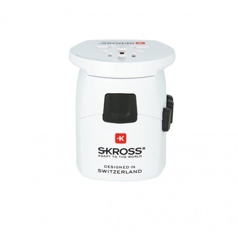 Skross PRO Light USB (2xA) - World power plug adapter Universal White