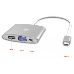 Mobility Lab 74806 USB graphics adapter Silver, White