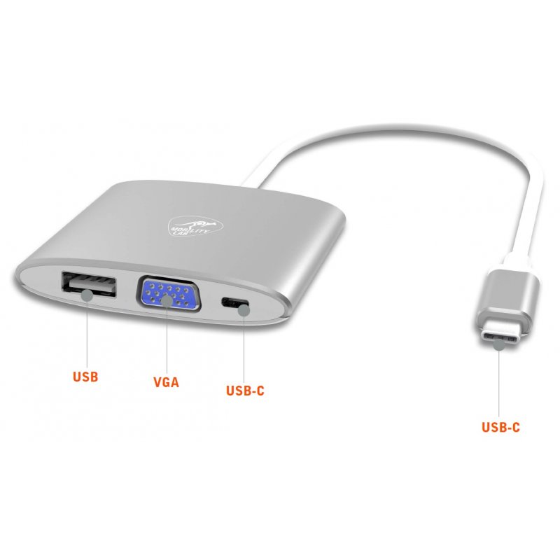 § Mobility Lab Digital Multiport VGA USB-C Adapter