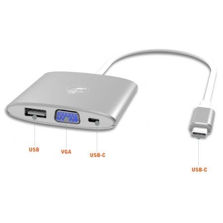 Mobility Lab 74806 USB graphics adapter Silver, White