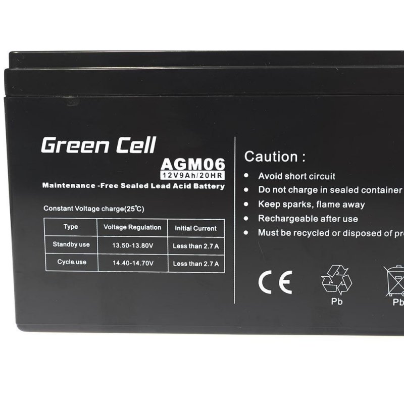 Green Cell AGM06 Batterie de l'onduleur Sealed Lead Acid (VRLA) 12 V 9 Ah