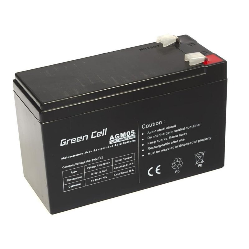 Rechargeable battery AGM 12V 7.2Ah Maintenancefree for UPS ALARM