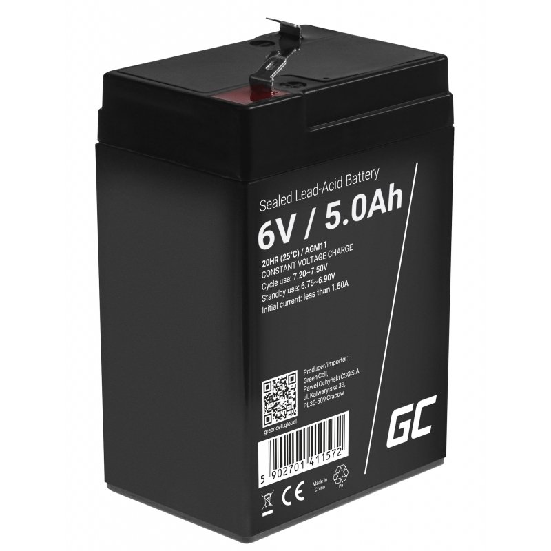 Rechargeable battery AGM 6V 5Ah Maintenancefree for UPS ALARM