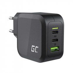 Power charger Green Cell GC PowerGaN 65W (2x USB-C Power Delivery, 1x USB-A compatible with Quick Charge 3.0)
