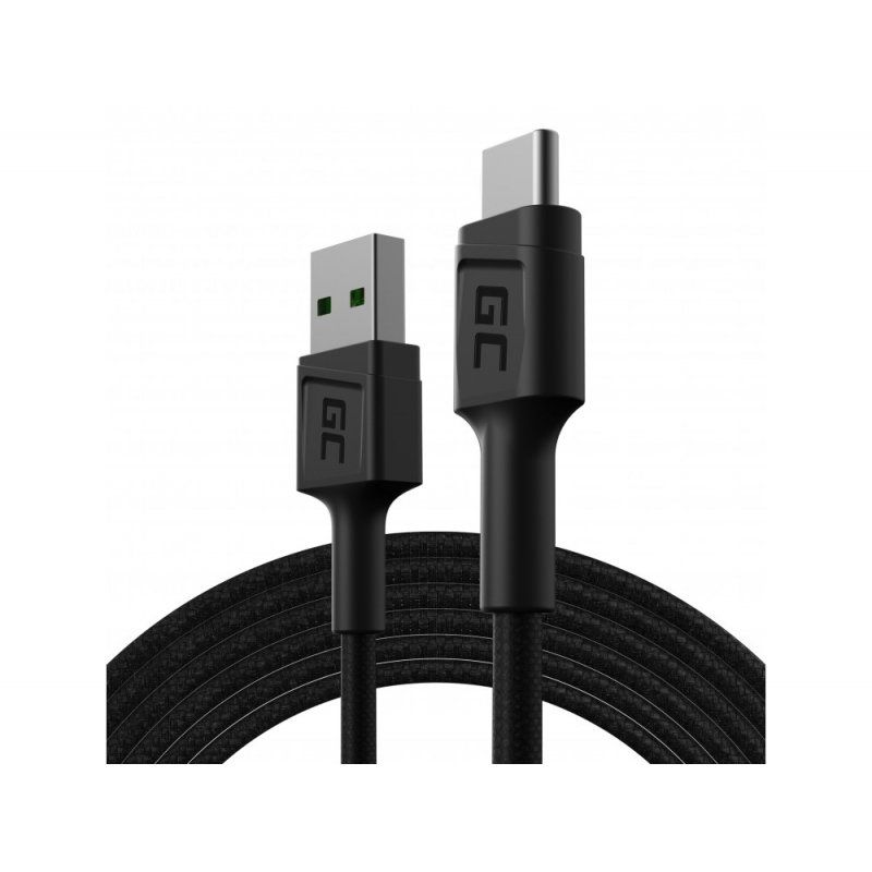 Cable USB-A - USB-C Green Cell GC PowerStream 200cm, with Ultra Charge, QC 3.0