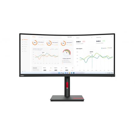 Lenovo ThinkVision T34w-30 LED display 86,4 cm (34") 3440 x 1440 pixels Wide Quad HD Noir