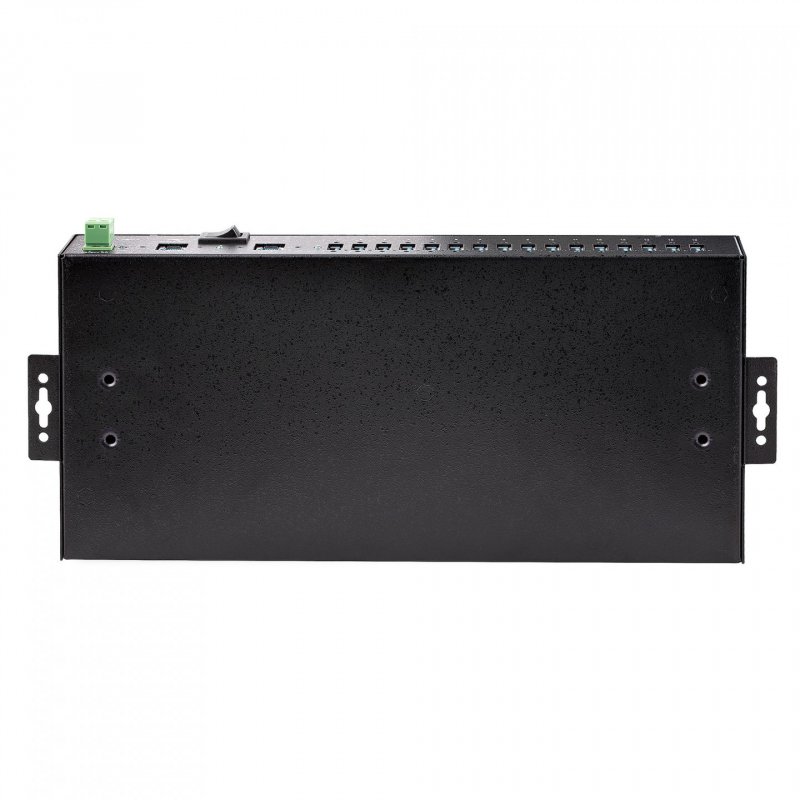 StarTech.com 16-Port Industrial USB 3.0 Hub 5Gbps, Metal, DIN/Surface/Rack Mountable, ESD Protection, Terminal Block Pow