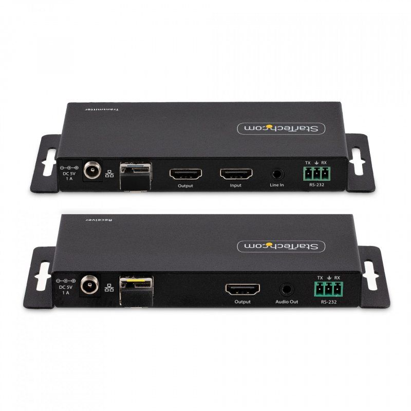 StarTech.com 4K HDMI over Fiber Extender Kit, 4K 60Hz up to 3300ft/1km (Single Mode) or 1000ft/300m (Multimode) LC Fiber