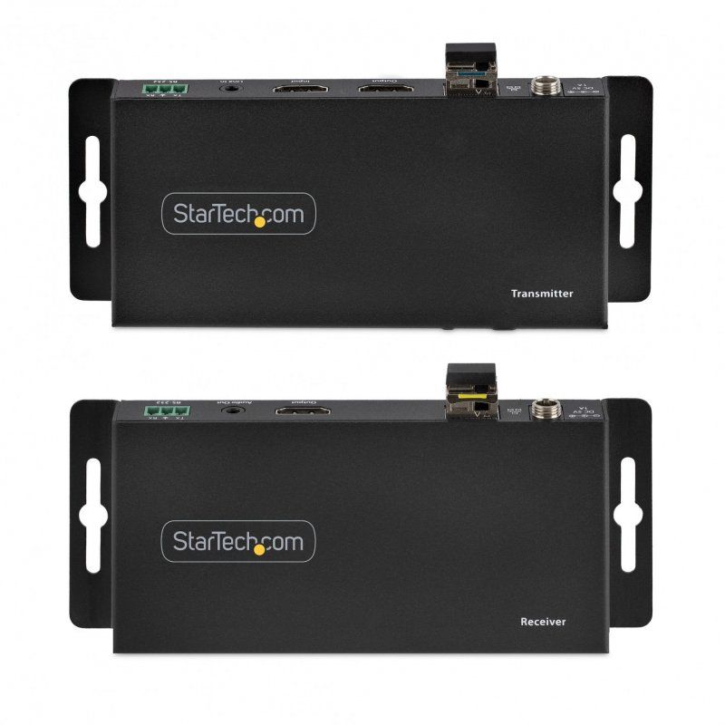 StarTech.com 4K HDMI over Fiber Extender Kit, 4K 60Hz up to 3300ft/1km (Single Mode) or 1000ft/300m (Multimode) LC Fiber