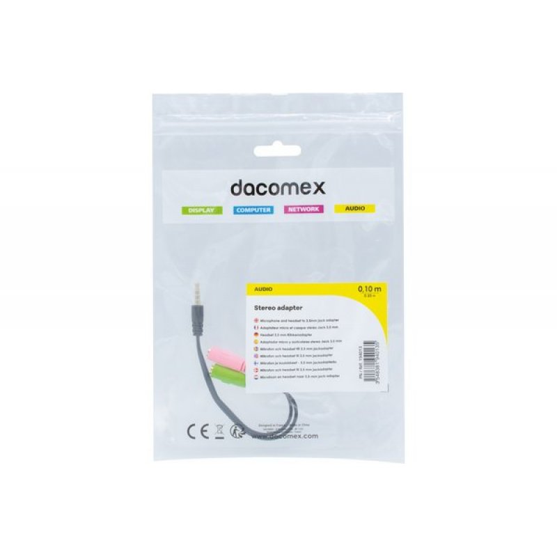 Dacomex 194013 câble audio 0,12 m 3,5mm 2 x 3.5mm Noir