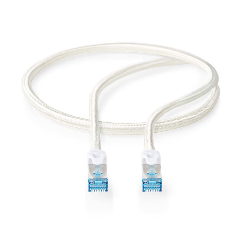 Nedis Cat 6a Kabel S/FTP | RJ45 Stecker | RJ45 Stecker | 3m | Snagless | Rund | Geflochten / PVC | Silber | Verpackung m