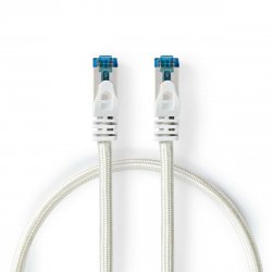 Nedis Cat 6a Kabel S/FTP | RJ45 Stecker | RJ45 Stecker | 5m | Snagless | Rund | Geflochten / PVC | Silber | Verpackung m