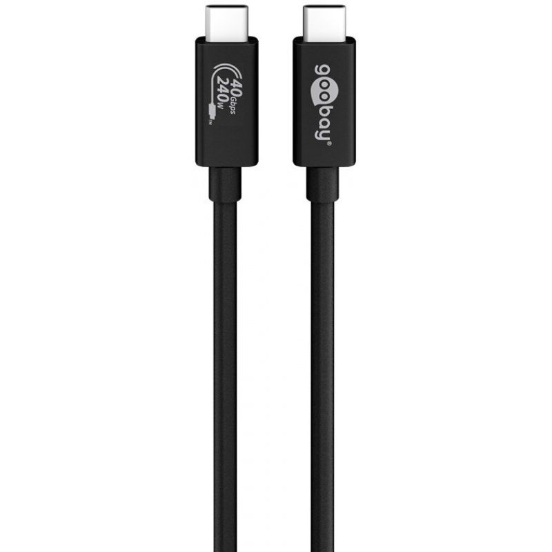 Goobay 61716 câble USB 0,7 m USB4 Gen 3x2 USB C Noir