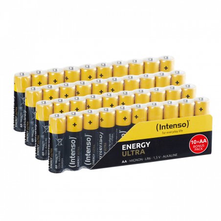 Intenso 7501520 - Energy Ultra Alkaline Batterie AA Mignon 40er-Pack - Batterie Batterie à usage unique Alcaline