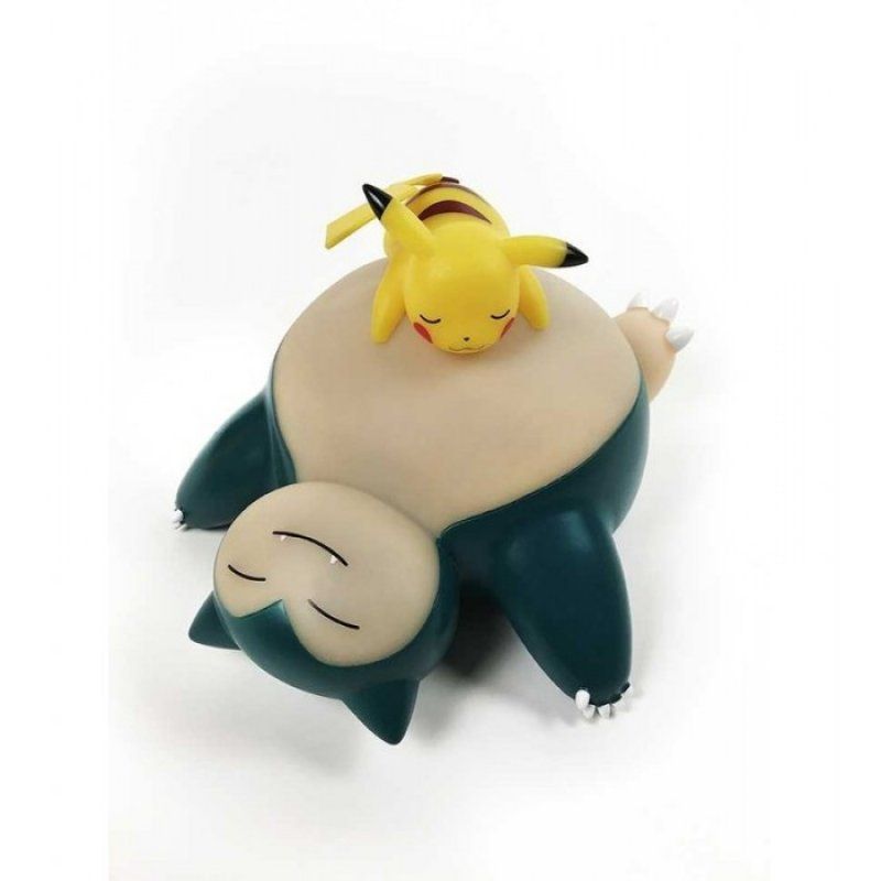 TEKNOFUN Pokémon sleeping Snorlax and Pikachu LED lamp 10 in