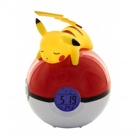 TEKNOFUN Pikachu Poke Ball Light-up figurine Alarm Clock