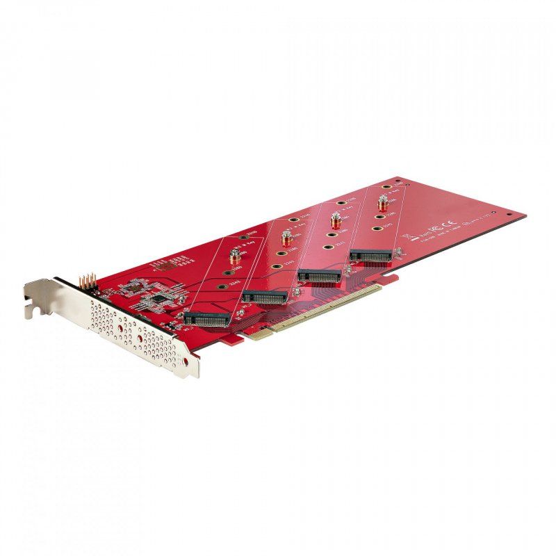 Quad M.2 PCIe Adapter for NVMe/AHCI SSD