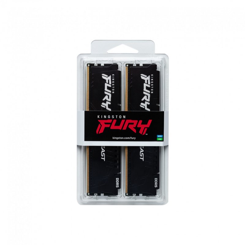 Kingston Technology FURY Beast Black XMP memory module 128 GB 4 x 32 GB DDR5 5600 MHz