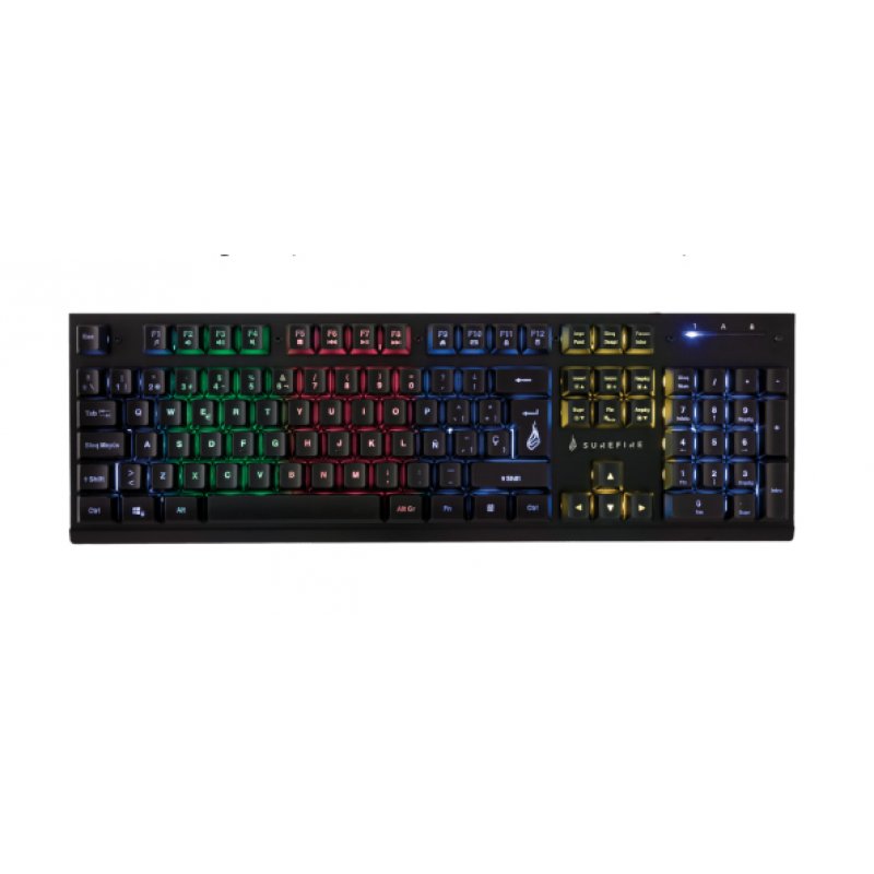 SureFire KingPin X2 keyboard USB AZERTY French Black, Metallic