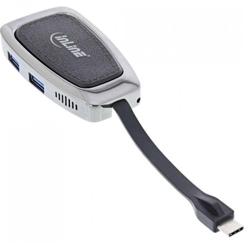 InLine Multifunktions-Hub USB 3.2 Gen.2 USB Typ-C (2x USB-A 10Gb/s + 1xHDMI 4K@60Hz + 1x USB-C 10Gb/s & PD 100W)