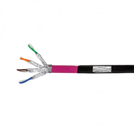 LogiLink CPV0082 câble de réseau Noir, Rose 100 m Cat7