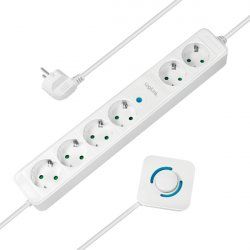 ZUB Logilink  Outlet Strip 6 safety sockets white
