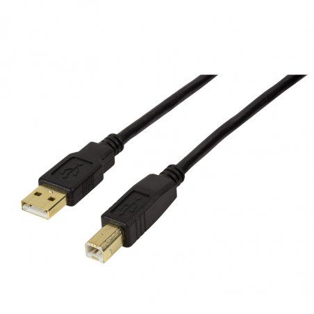 Cable Logilink USB2.0 USB-A/M to USB-B/M 20m black