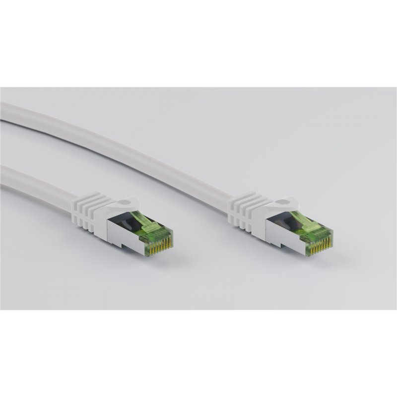 Goobay RJ45 Patchkabel mit CAT 8.1 S/FTP Rohkabel 7,5m, weiß