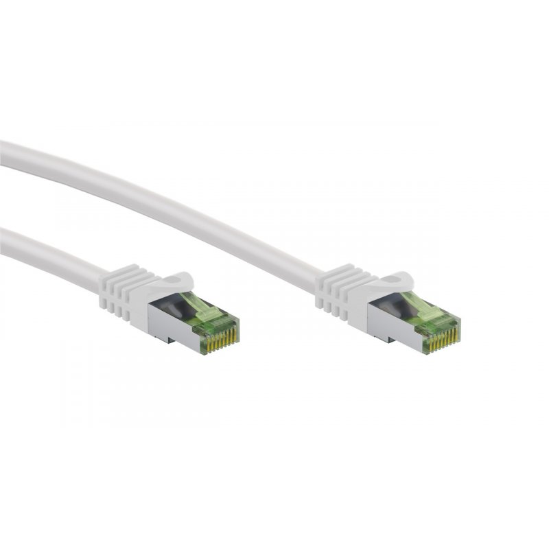 Goobay RJ45 Patchkabel mit CAT 8.1 S/FTP Rohkabel 20m, weiß