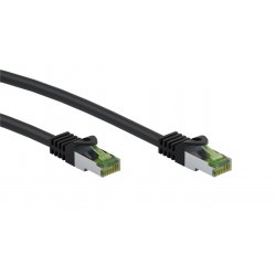 Goobay GHMT-zertifiziertes CAT 8.1 0,5m Patchkabel, S/FTP (PiMF), schwarz