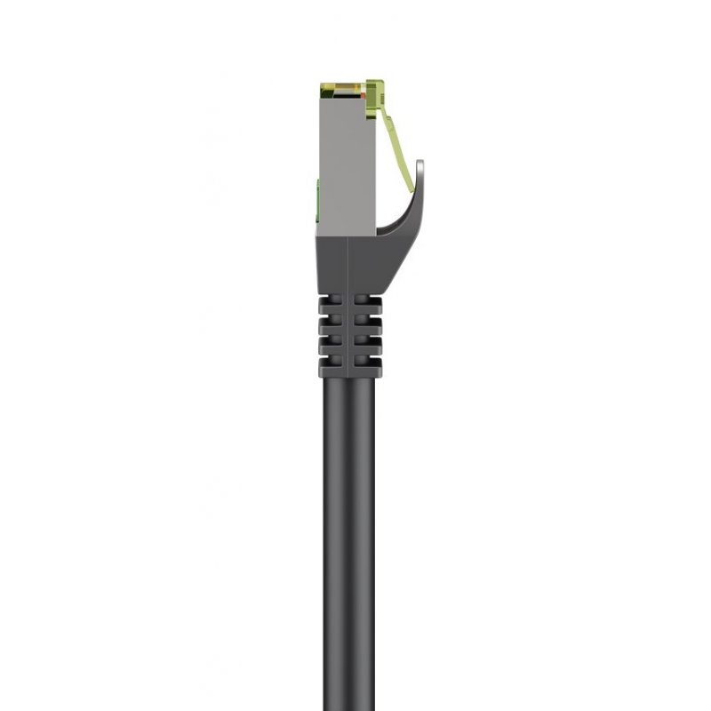 Goobay GHMT-certified CAT 8.1 S/FTP Patch Cord, AWG 26, black, 0.5m