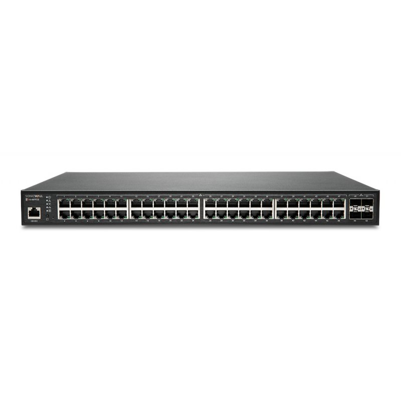 SonicWall SWS14-48FPOE Managed L2 Gigabit Ethernet (10/100/1000) Power over Ethernet (PoE) 1U Black