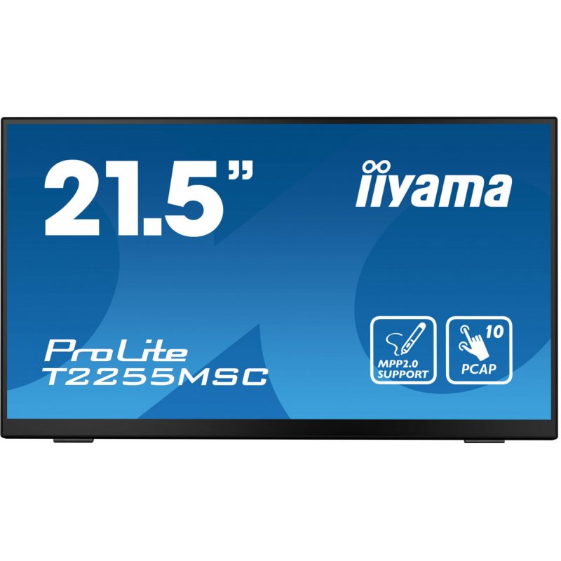 iiyama ProLite T2255MSC-B1 computer monitor 54.6 cm (21.5") 1920 x 1080 pixels Full HD LCD Touchscreen Black