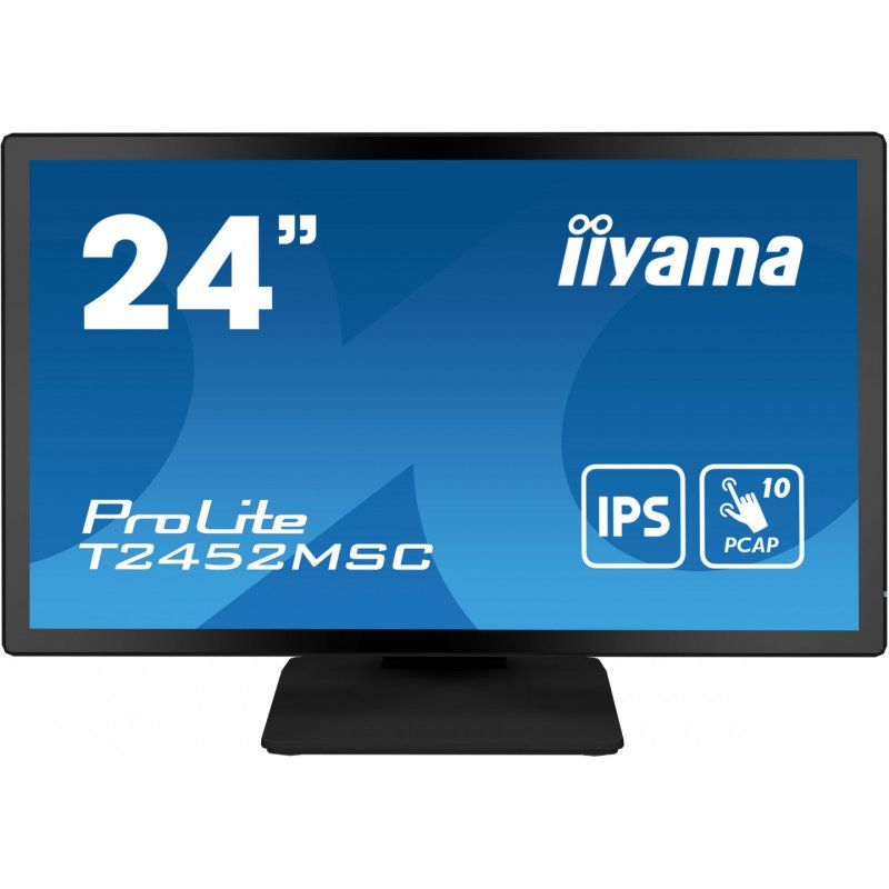iiyama ProLite T2452MSC-B1 écran plat de PC 60,5 cm (23.8") 1920 x 1080 pixels Full HD LCD Écran tactile Multi-utilisa