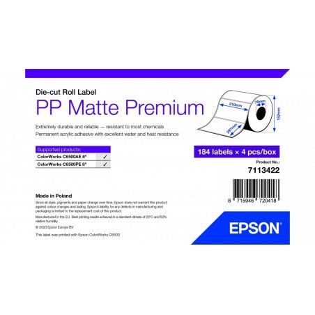 PP MATTE LABEL PREM DIE-CUT ROLL 210X297MM 184 LABELS