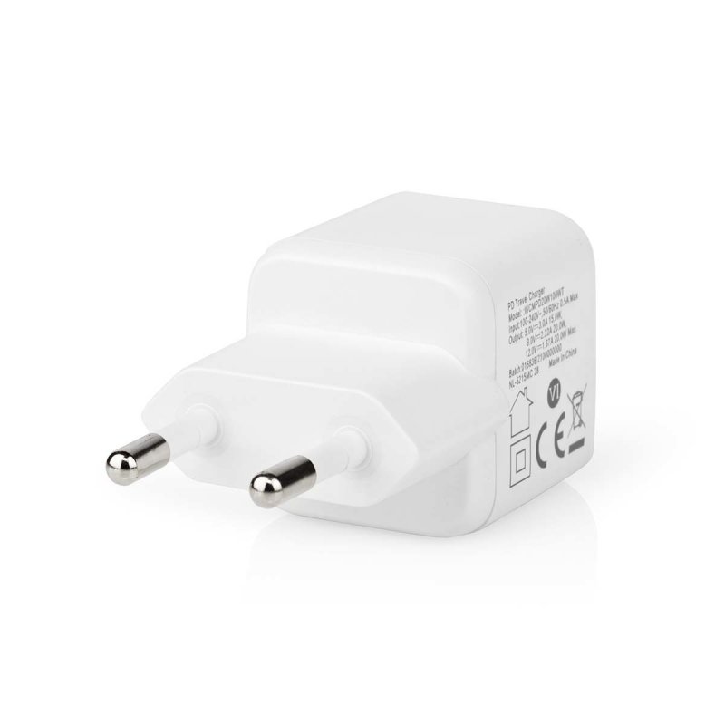 Nedis Netzladegerät 20 W 1.67 A / 2.22 A / 3.0 A - Anzahl der Ausgänge: 1, USB-C™, Automatische Spannungswahl