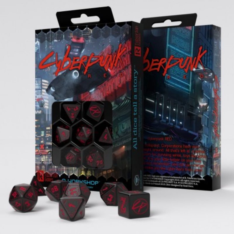 Cyberpunk pack dés Blood over Chrome (7)