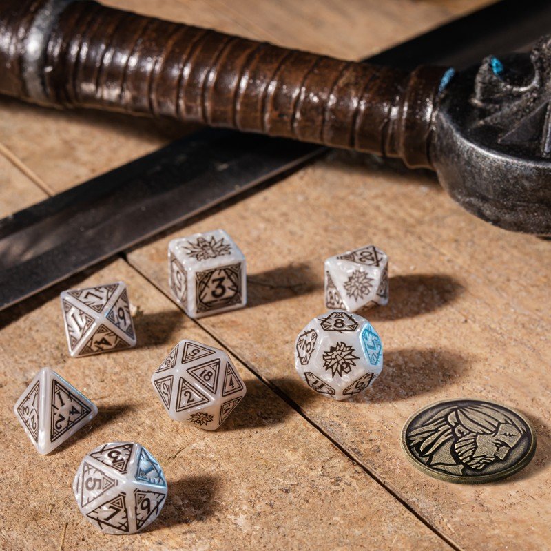 Q-workshop The Witcher Dice Set. Geralt - The White Wolf