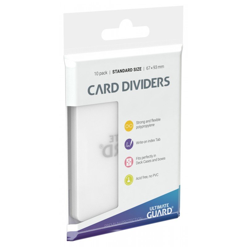 Ultimate Guard 10 intercalaires pour cartes Card Dividers taille standard Transparent (10)