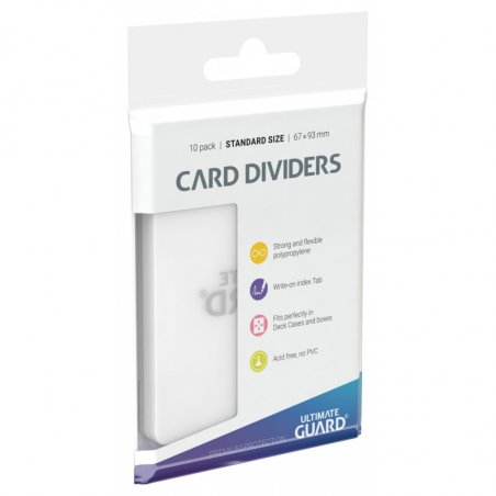 Ultimate Guard 10 intercalaires pour cartes Card Dividers taille standard Transparent (10)