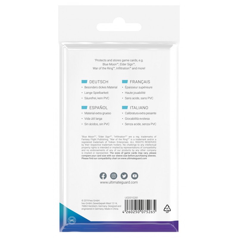 Ultimate Guard 50 pochettes Premium Soft Sleeves jeu de Tarot