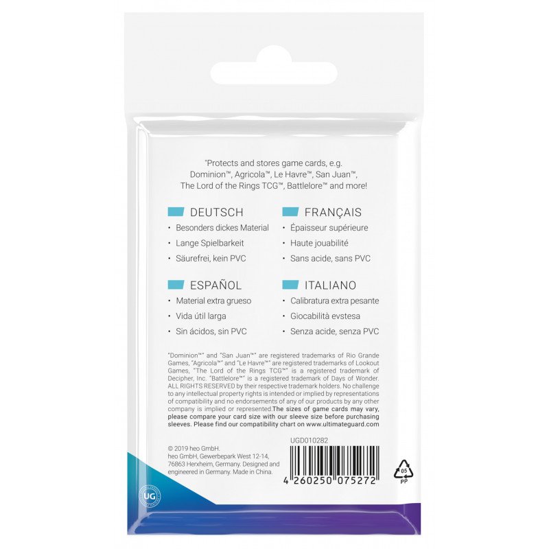 ULTIMATE GUARD Board Game Sleeves Standard European Board Game Protège-carte