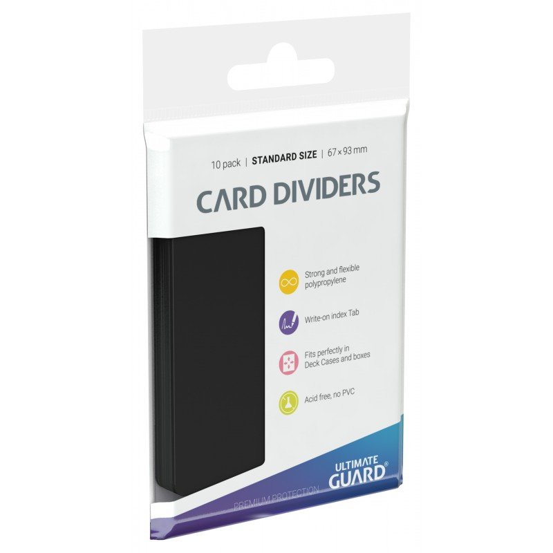 Ultimate Guard 10 intercalaires pour cartes Card Dividers taille standard Noir