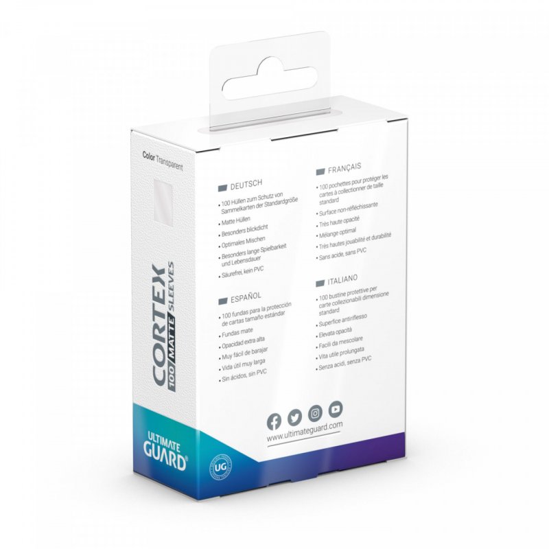 Ultimate Guard 100 pochettes Cortex Sleeves taille standard Transparent