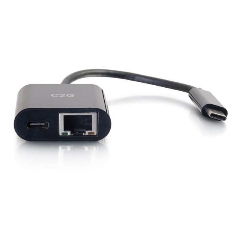 USB-C Ethernet Adapter W/Power Black