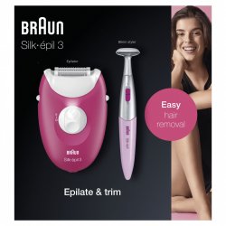 Braun Silk-épil 3 81711457 épilateur 20 pince(s) Rose, Blanc
